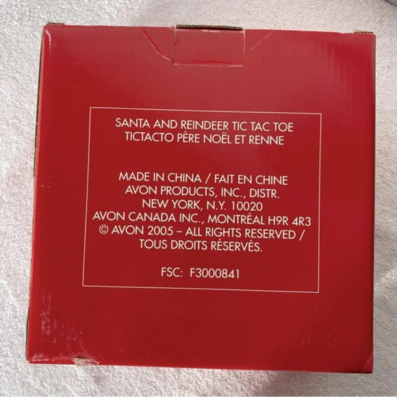 Vintage Avon Santa Reindeer Christmas Tic  Tac Toe Game - Picture 5 of 16